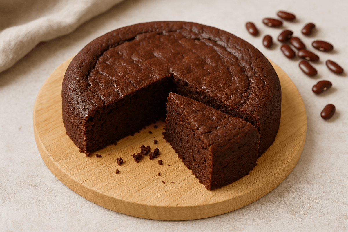 Idée collation : Gâteau fondant aux haricots rouges