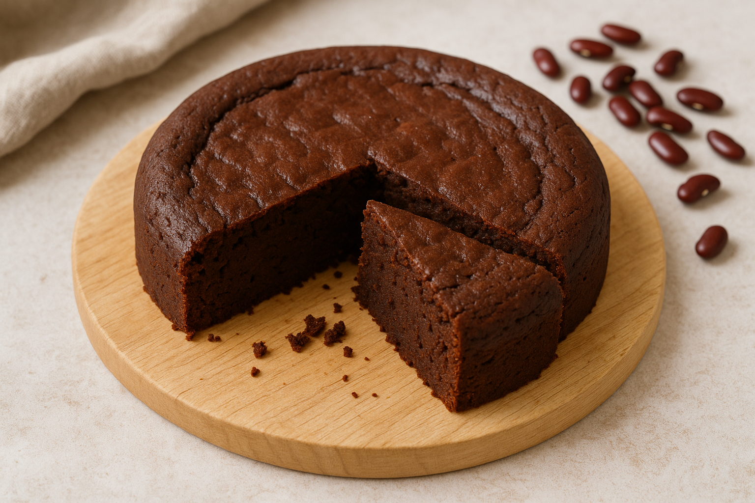 Idée collation : Gâteau fondant aux haricots rouges