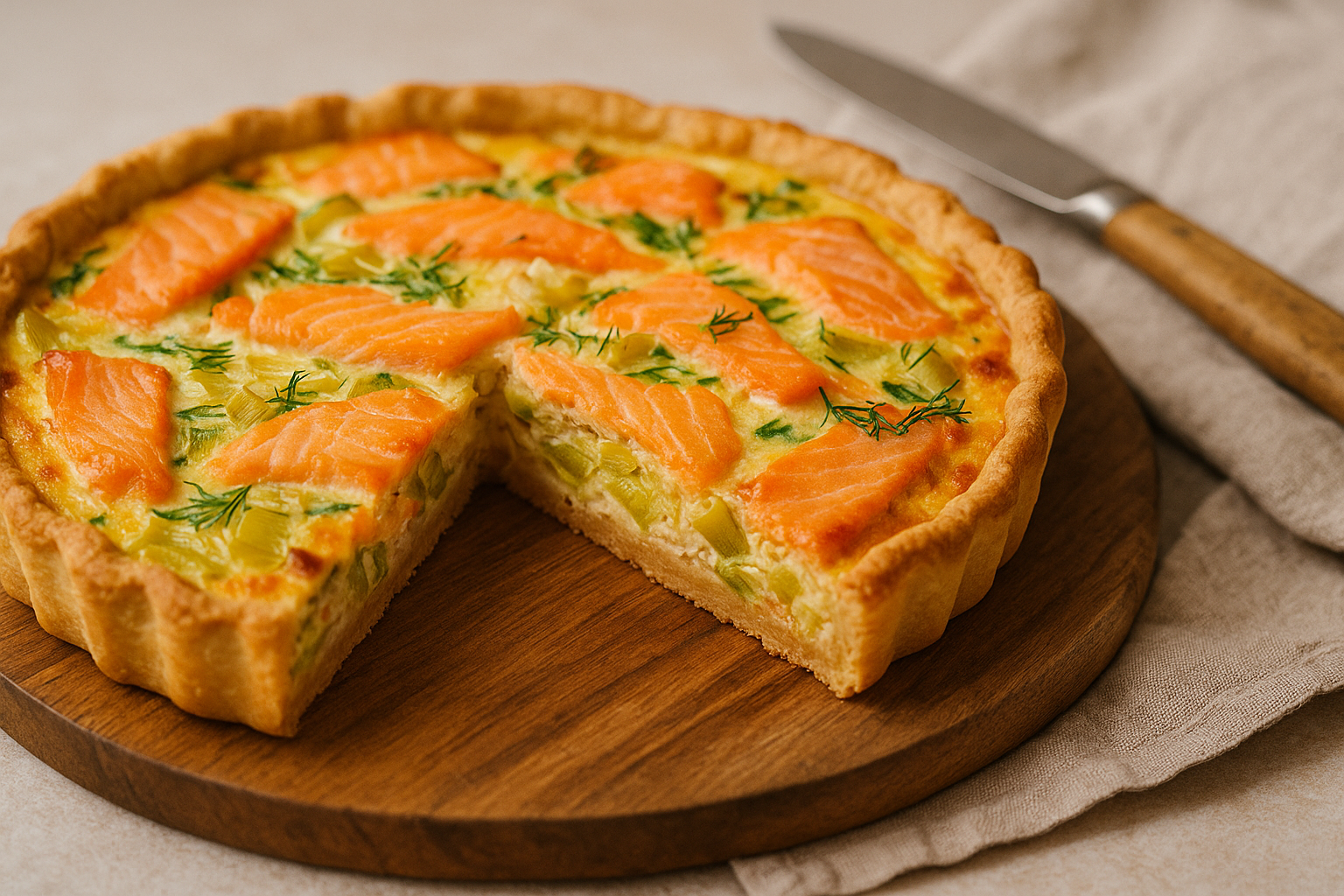 Idée repas : Quiche Saumon-Poireaux