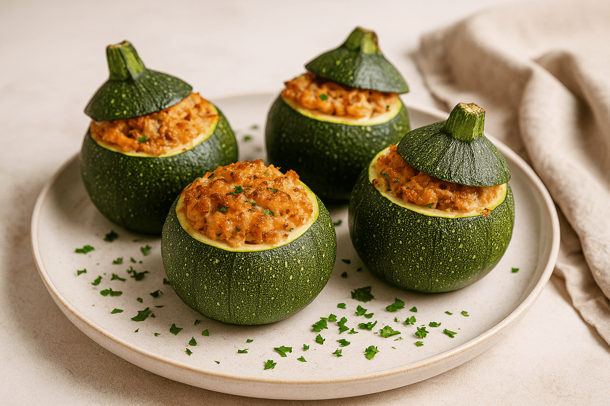 Idée repas : Courgettes farcies au thon