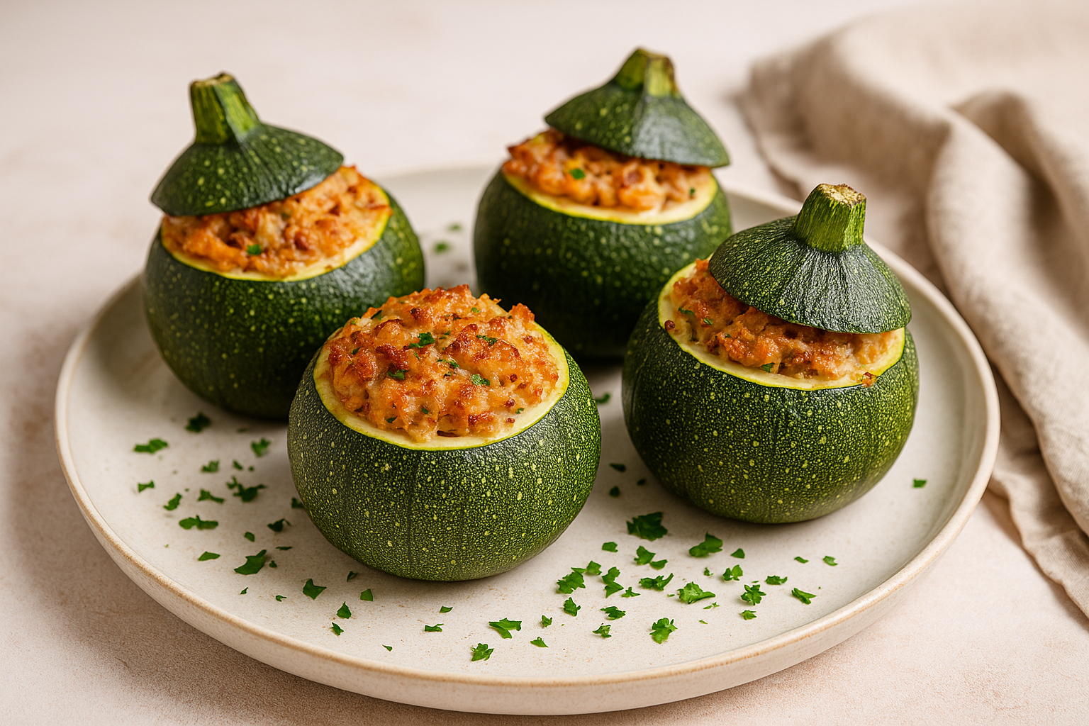 Idée repas : Courgettes farcies au thon