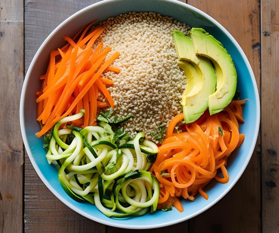 🌾 Salade de millet aux légumes printaniers, avocat et sauce au yaourt