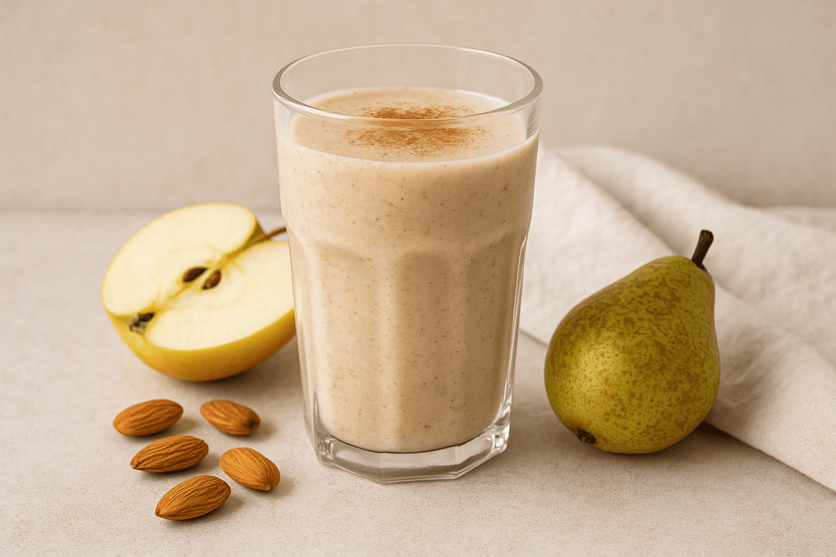 Idée collation : Smoothie anti-inflammatoire pomme, poire et cannelle