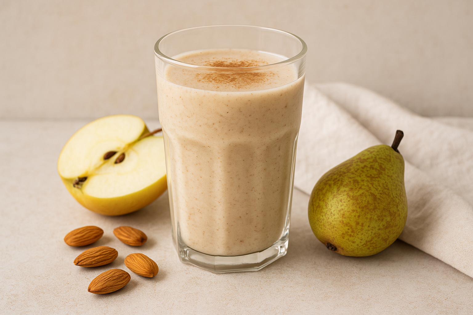Idée collation : Smoothie anti-inflammatoire pomme, poire et cannelle