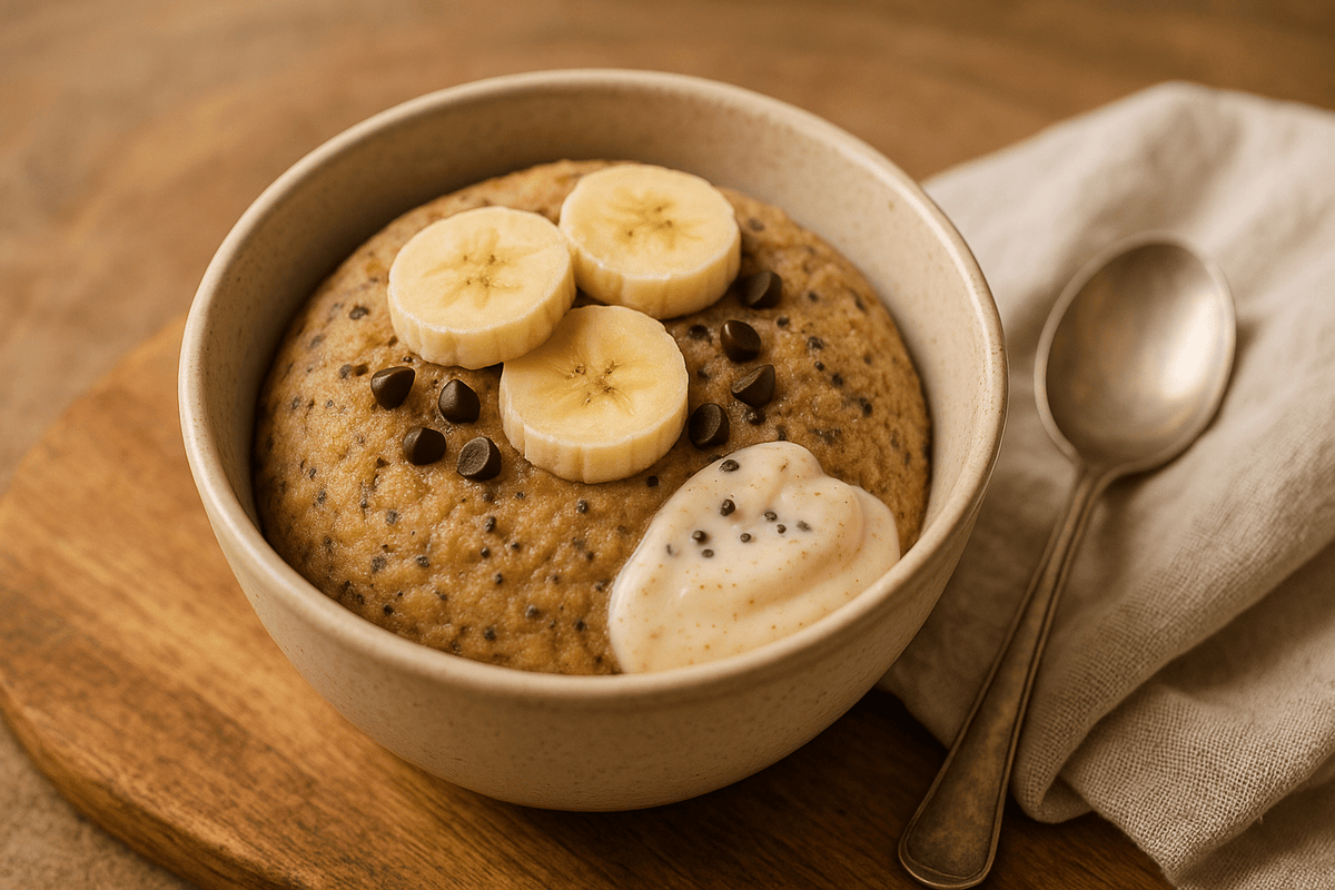 Idée petit-déjeuner : Bowl cake banane-chia
