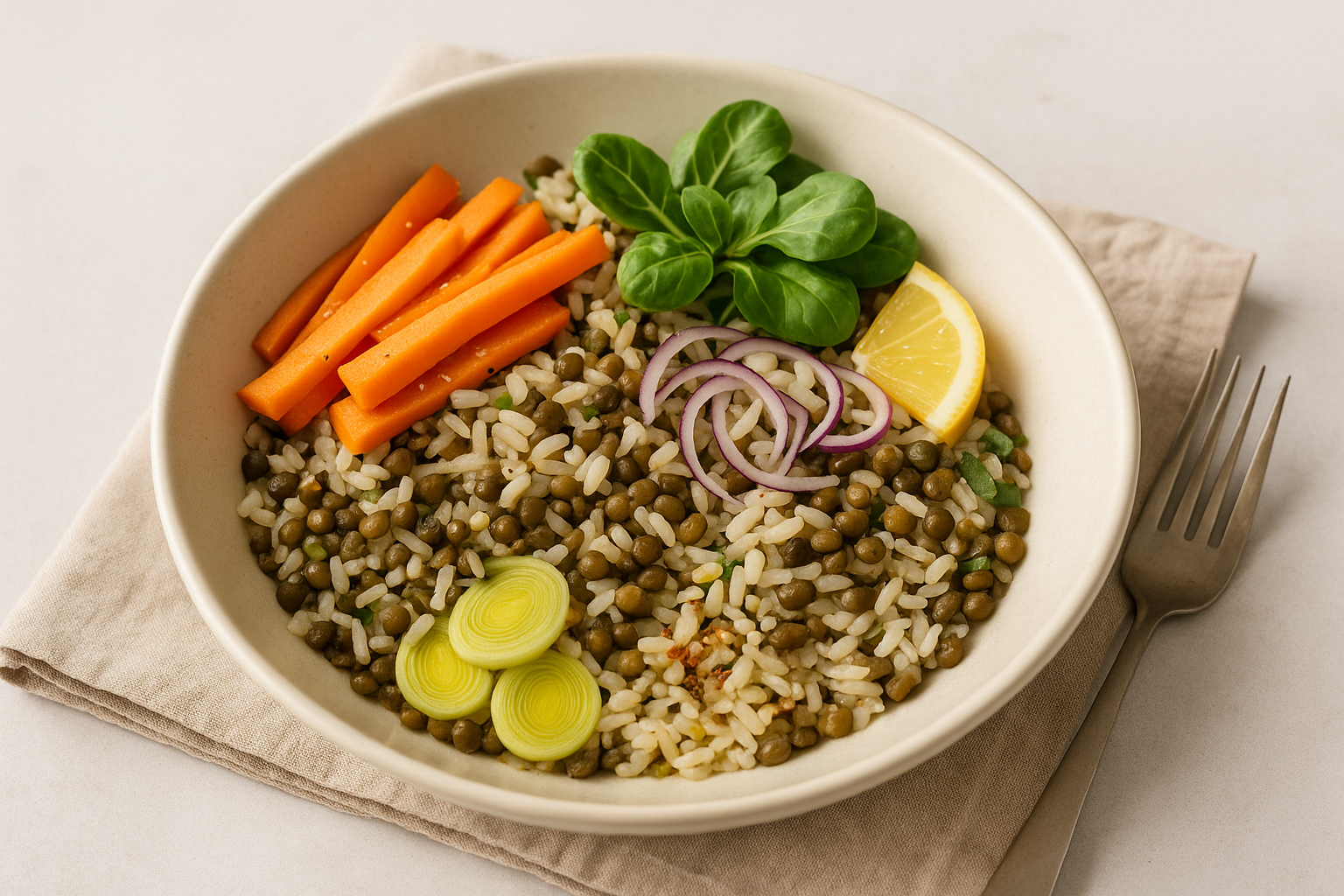 Idée repas : Salade de lentilles et légumes d'hiver